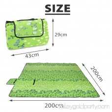 (79x79)Water Resistant Foldable Picnic Blanket Mat (White Flower) 568874283